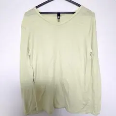 SILAS/サイラス 薄黄緑 Vネック長袖Tシャツ カットソー ロンT Sサイズのサムネイル