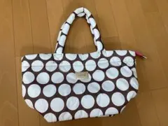 【VOVAROVA】ボバロバ　水玉　ドット柄トートバッグ　ブラウン＆ホワイトのサムネイル