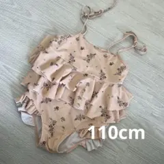 花柄 ワンピース水着 4Y 110cm ピンク