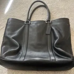 Coach トートバッグ　ビジネス　黒　A4 レザー　メンズ