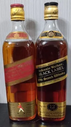 ジョニーウォーカー赤黒セット 特級 古酒 旧酒税証紙付 未開封 箱付 ジョニーウォーカー赤黒セット 特級 古酒 旧酒税証紙付 未開封 箱付