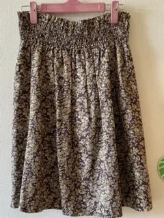 テチチの小花柄可愛いスカート(パープル)