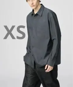 【完売品】UNIQLO:C ブロードオーバーサイズシャツ　ダークグリーン　XS