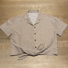 ○RETRO GIRL 裾結び柄開襟シャツのサムネイル
