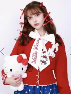 axes femmeハローキティカーディガン（ワイン）