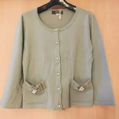 グリーン カーディガン