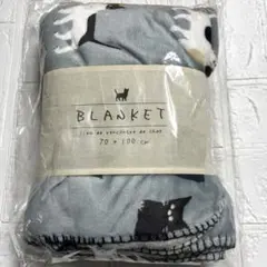 猫柄ブランケット 70x100cm