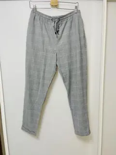 ZARA チェック柄 スラックス グレー