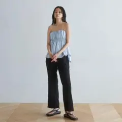 searoomlynn ハイストレッチぺプラムニットトップス searoomlynn ハイストレッチへプラムニットトップス - メルカリ
