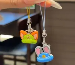 ズートピア　ストラップ　帽子　2個セット　ジュディー　ニック　ディズニー