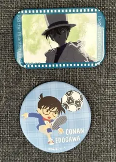 名探偵コナン　缶バッジ　江戸川コナン　怪盗キッド　2個セット
