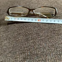 ブラウンオーバルフレームメガネ11018F 94%とブラックメガネケース