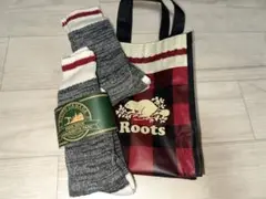 カナダ ROOTSの靴下2足組　バッグ付き