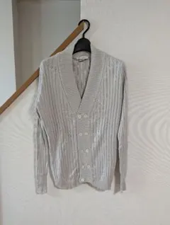 【美品・大きめL】ジョンスメドレー　カーディガン　L グレー　コットン 現行 JOHN SMEDLEY（ジョンスメドレー）｜JOHN SMEDLEY（ジョン