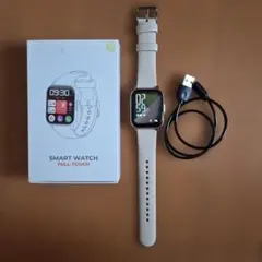 スマートウォッチ 本体 フルタッチ ホワイト