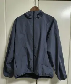 GU フード付きナイロンジャケット ダークグレー