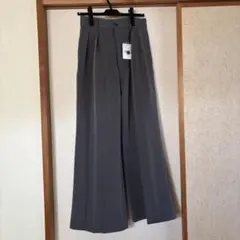 GRL センタープレスタックワイドパンツ[ai38] グレー