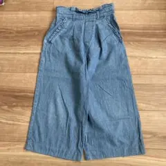 mps 130 デニム ワイドパンツ ゴムウエスト薄手　女の子