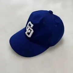 ドラゴンズ　公式グッズ　ミズノMIZUNO青色刺繍ロゴキャップ帽子　S