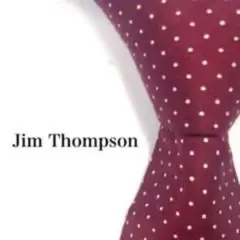 ◆良品◆Jim Thompson ネクタイ赤色 ドット柄 カジュアル おしゃれ