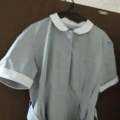 ナガイレーベン　半袖　グレー チェック柄　ワンピース