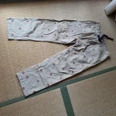 猿の刺繍　ワークパンツ　サイズM