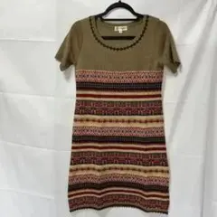 美品・早い者勝ち✨ エムケーミッシェルクラン ニットワンピース Mサイズ 総柄
