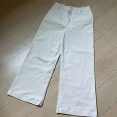 アイボリー コーデュロイ ワイドパンツ