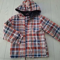 GAP チェック柄 フード付きジャケット110cm