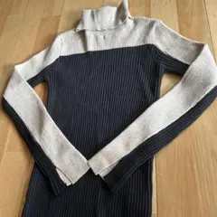 カラーブロック　タートルネックセーター　DAZY FRIFUL シーイン