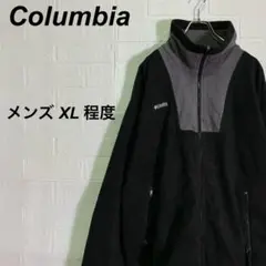 訳あり コロンビア 中綿ジャケット ブルゾン 刺繍ロゴ ブラック 黒 L 