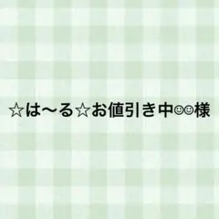 ☆は〜る☆お値引き中☺︎☺︎様