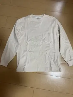 UNIQLO ユニクロ　コットンカットソー長袖　メンズ　レディース　アイボリー
