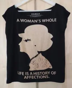 ビジュー付きプリントTシャツ