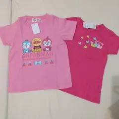 【新品タグ付】アンパンマン ドキンちゃん ハート 半袖Tシャツ 100cm