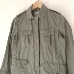 スピック＆スパン コットン100％ 軽量 ミリタリージャケット カーキ M