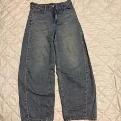 GU デニム ワイドパンツ ブルー Mサイズのサムネイル
