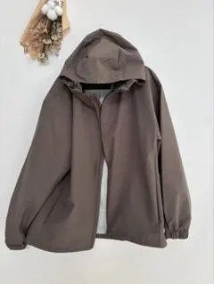 無印良品/MUJI　撥水フードジャケット　パーカー　XL　ブラウン
