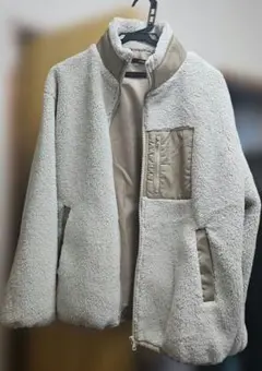 しまむら　OFALO　ボアフリースブルゾンM　中薄橙