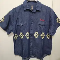 Kitsumeishi 刺繍入りデニムシャツ