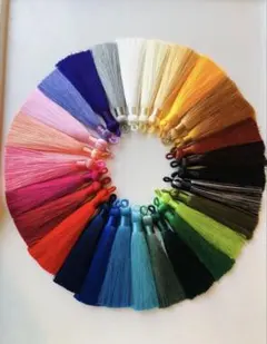 10本セットループ付きタッセルハーバリウムつまみ細工締縄ピアス帯飾り結婚式袴着