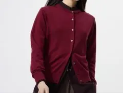 UNIQLO メリノクルーネックカーディガン　レッド