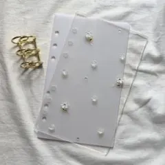 アクリル　バインダー　お花　A6