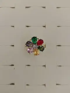 花形多色宝石リング