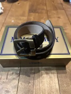 【USA製】CLUB MONACO 本革スエードレザーベルト 黒 クラシック S
