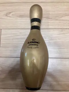 【美品】　木製　ボウリング ピン　ゴールド　BOWLING