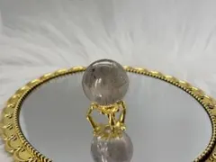 スモーキークォーツ　ミニスフィア　台座付き