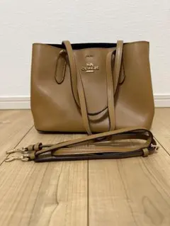 COACH 2way ショルダーバッグ ブラウン キャメル ハンドバッグ コーチ