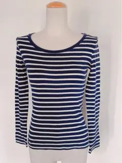 GU ボーダー　クルーネック　カットソー