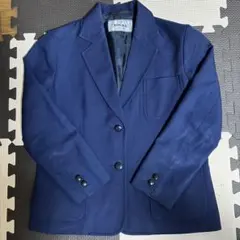 ネイビー シングルブレスト ブレザー